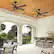 Left. Breezary - 42-In Indoor Ceiling Fan with Light Kit, 5 Plywood Blades, 6-Speed DC Motor and Remote, Timer, Memory Function(1/2 Pack) - Matte Black (2 Pack).