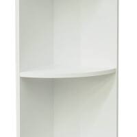 Angle. Kings Brand Furniture - Kings Brand Furniture Harlice 4-Shelf Corner Bookcase - White.