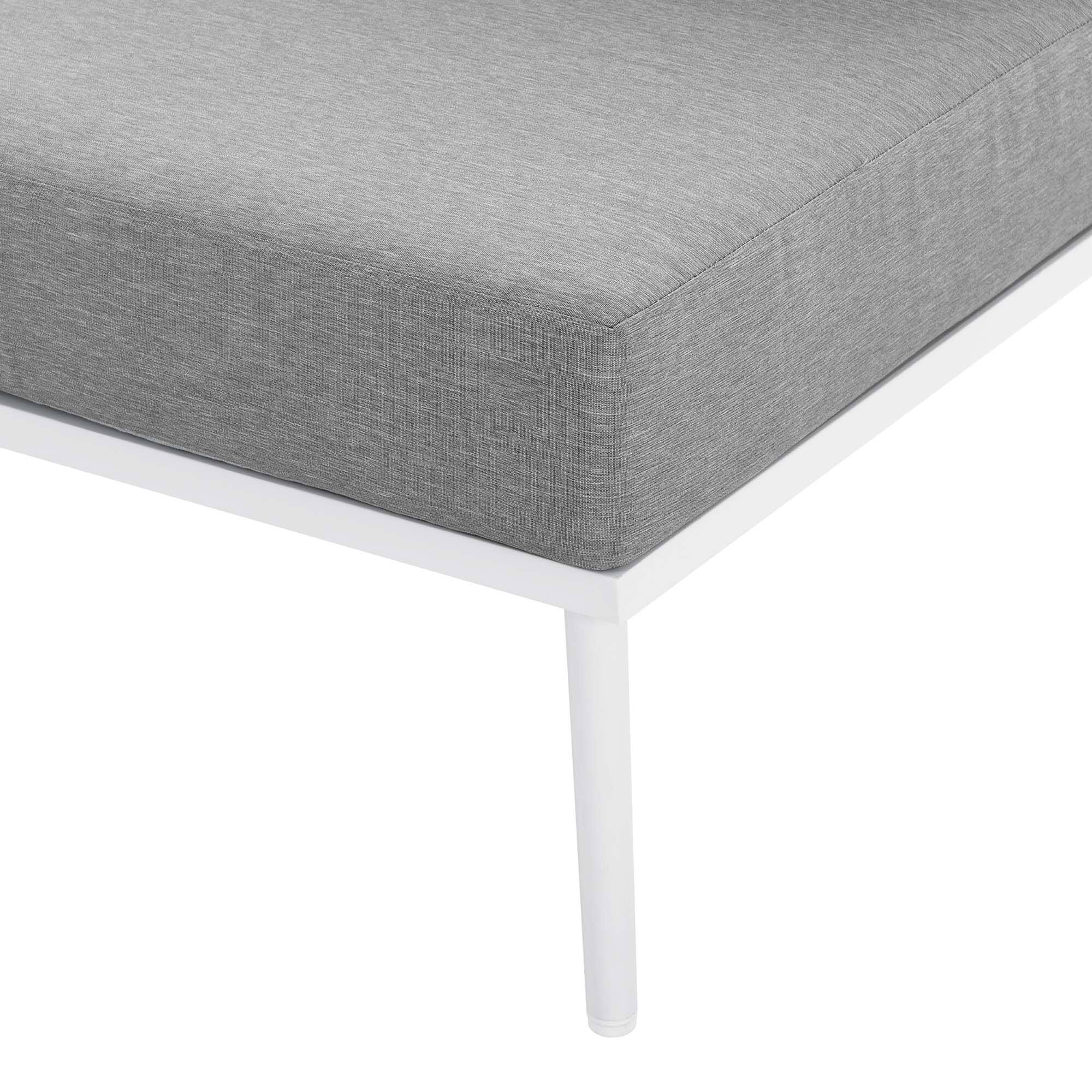 Alt View 2. Modway - Stance 3-Piece Outdoor Patio Aluminum Set. - White Gray.