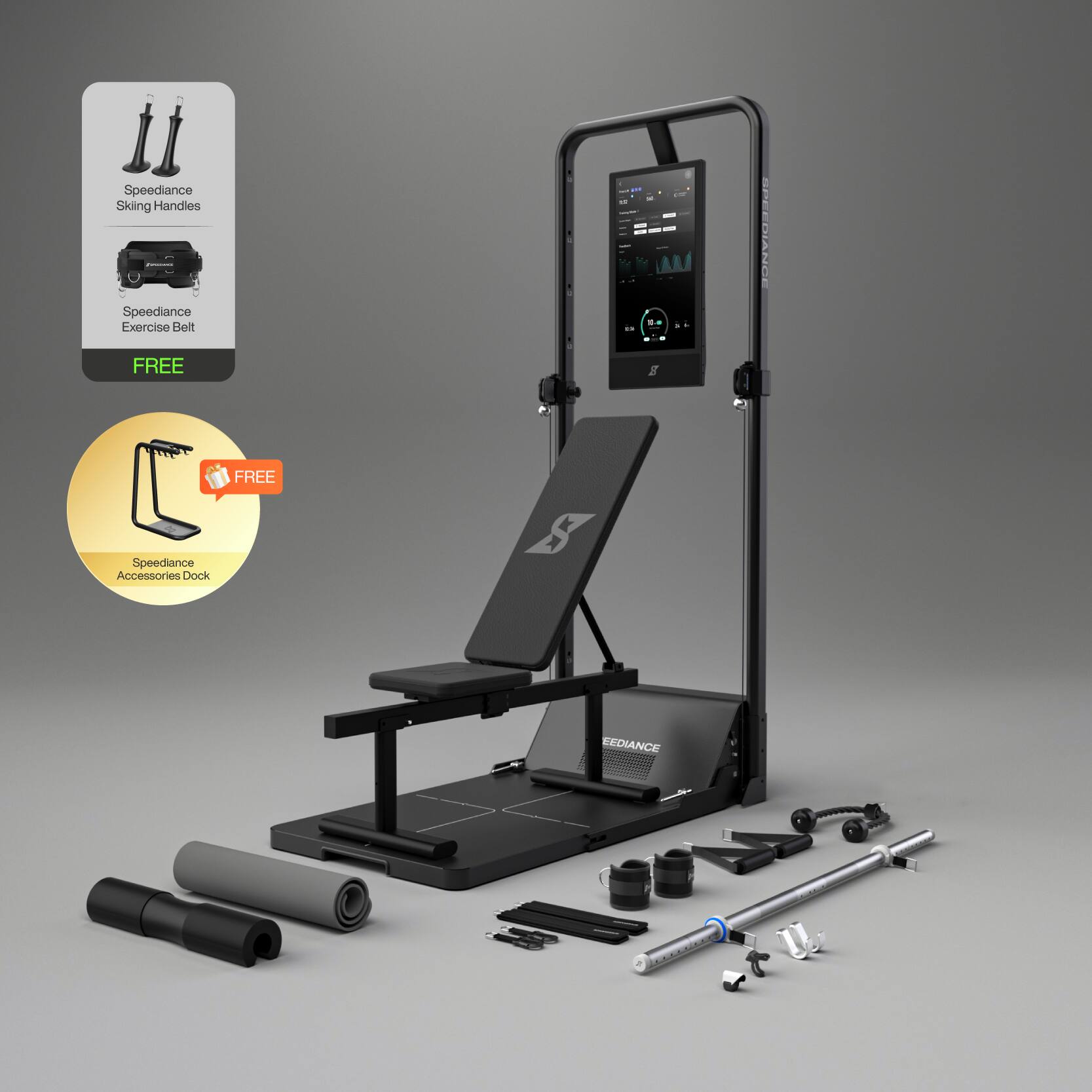 Speediance Skiing Handles
Speediance Exercise Belt
FREE
Speediance Accessories Dock
FREE