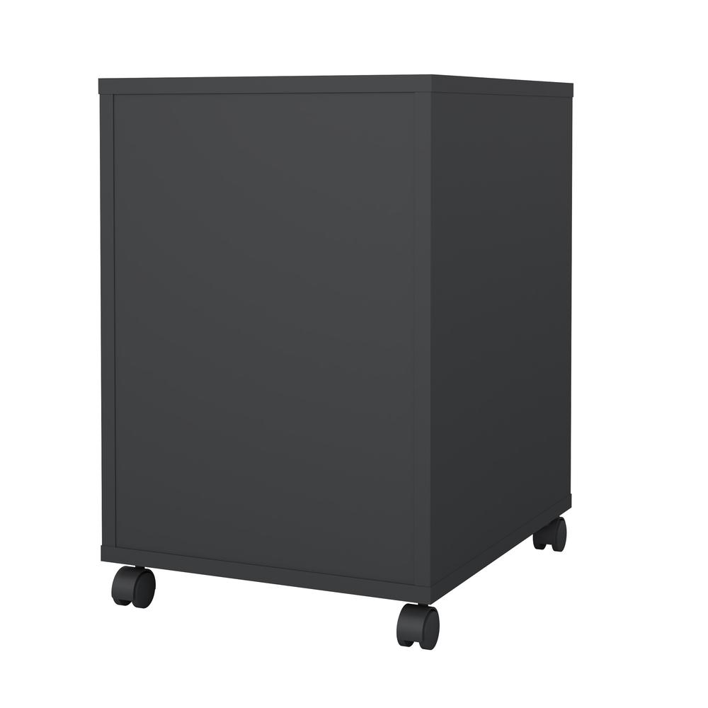 Alt View 5. Tvilum - Sign 3 Drawer Mobile Cabinet, Matte Grey/Jackson Hickory - Gray.
