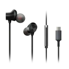 Panasonic - ErgoFit In-Ear Earbud Headphones with Microphone, USB-C Compatible - Black