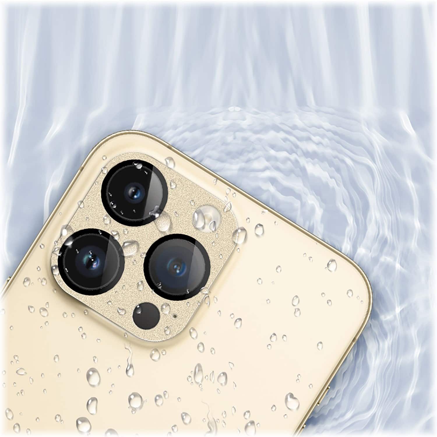 Alt View 13. SaharaCase - ZeroDamage Camera Lens Protector for Apple iPhone 14 Pro and iPhone 14 Pro Max (2-Pack) - Gold.