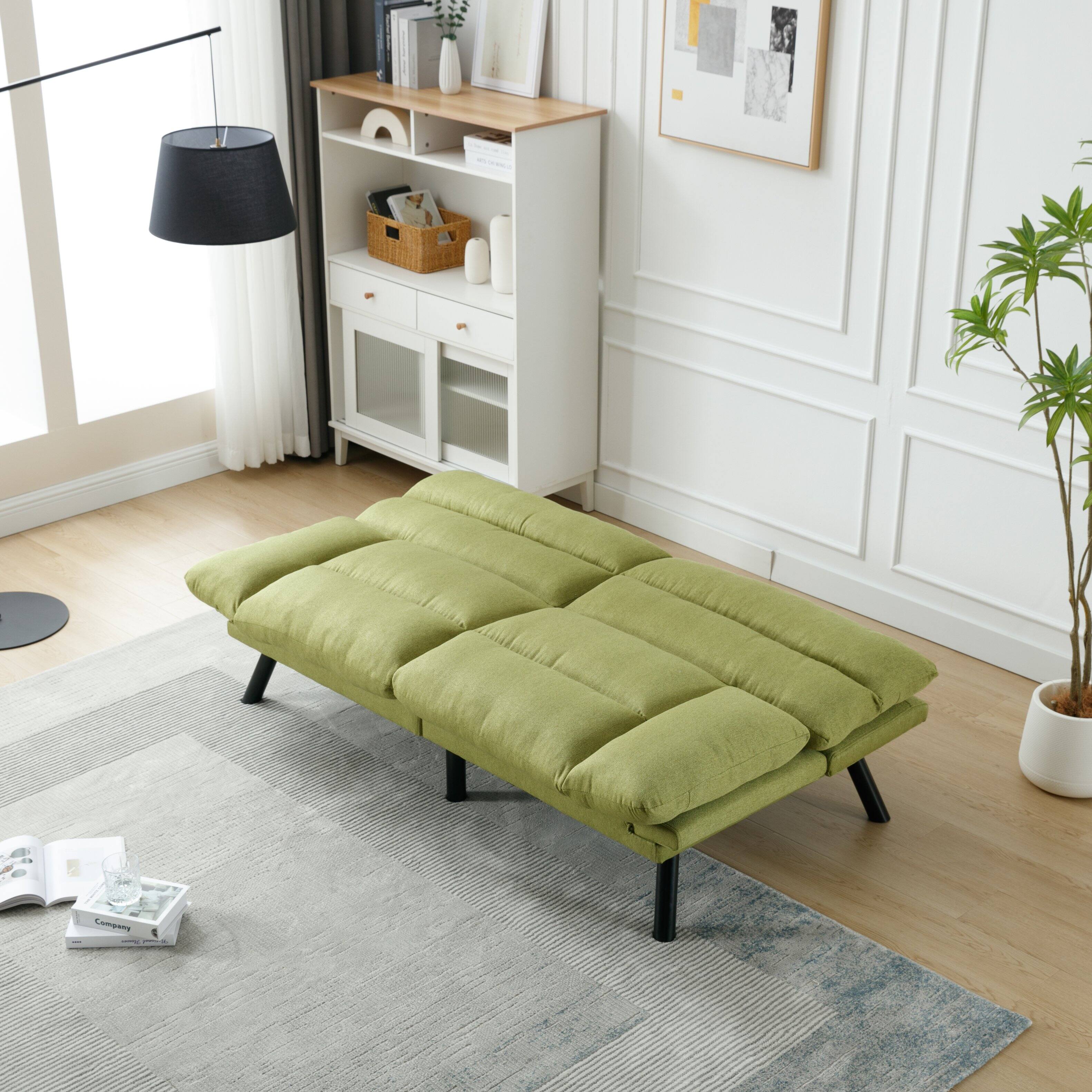 Alt View 4. Tiramisubest - Bedroom furniture,Living room furniture,sofa with thick cushion,Sofa bed,Sleeper sofa with metal feet,Green - Green.