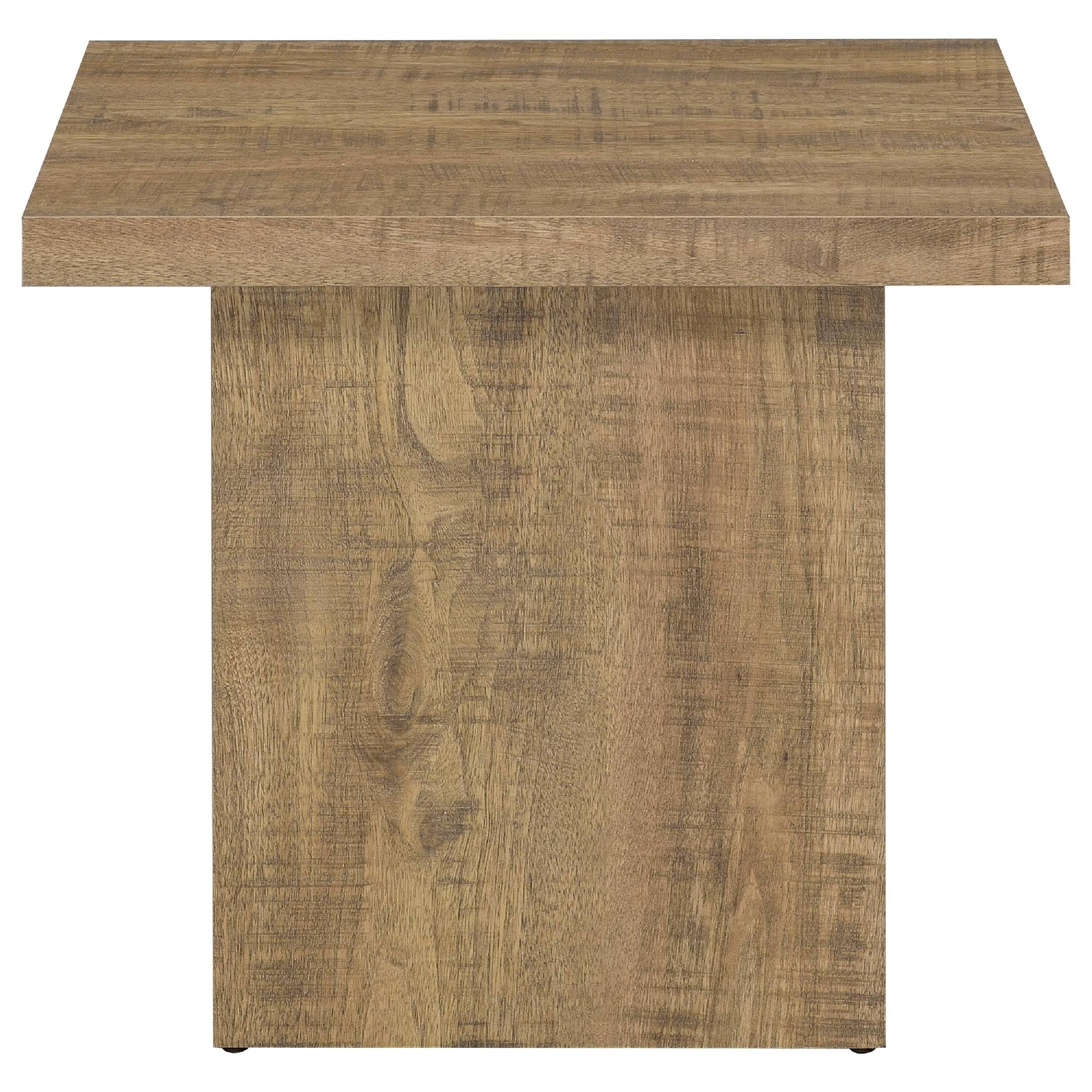 Alt View 4. Manhattan Lane - Darla 2Pc Square Coffee-End Table Set, Block Base, Wood - Mango Brown.