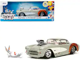 Jada - 1957 Chevrolet Corvette Interior with Bugs Bunny Figure "Looney Tunes" "Hollywood Rides" Series 1/24 - Beige With Pink