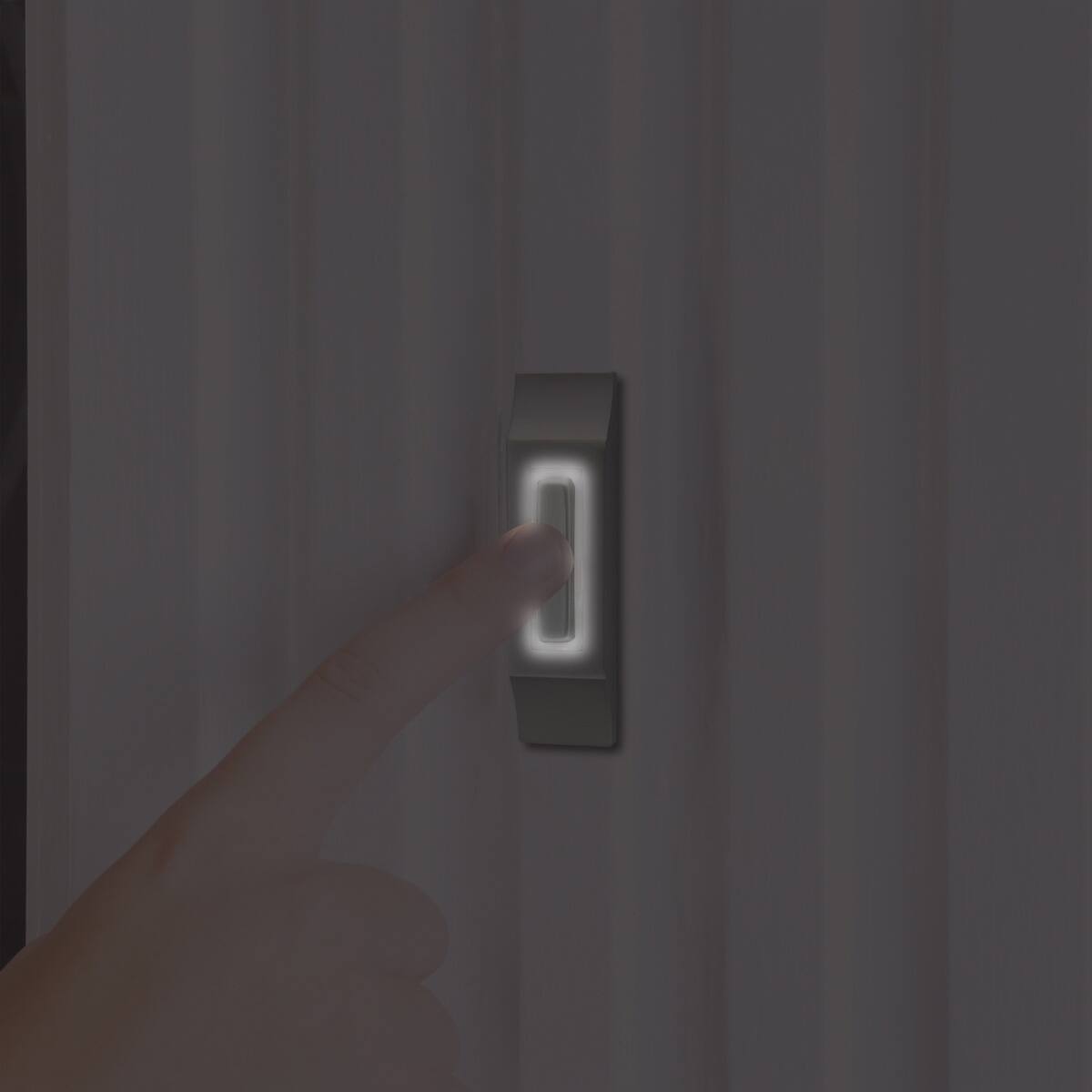 Alt View 2. IQ America - IQ America Contemporary Satin Nickel Lighted Pushbutton Doorbell - Nickel.