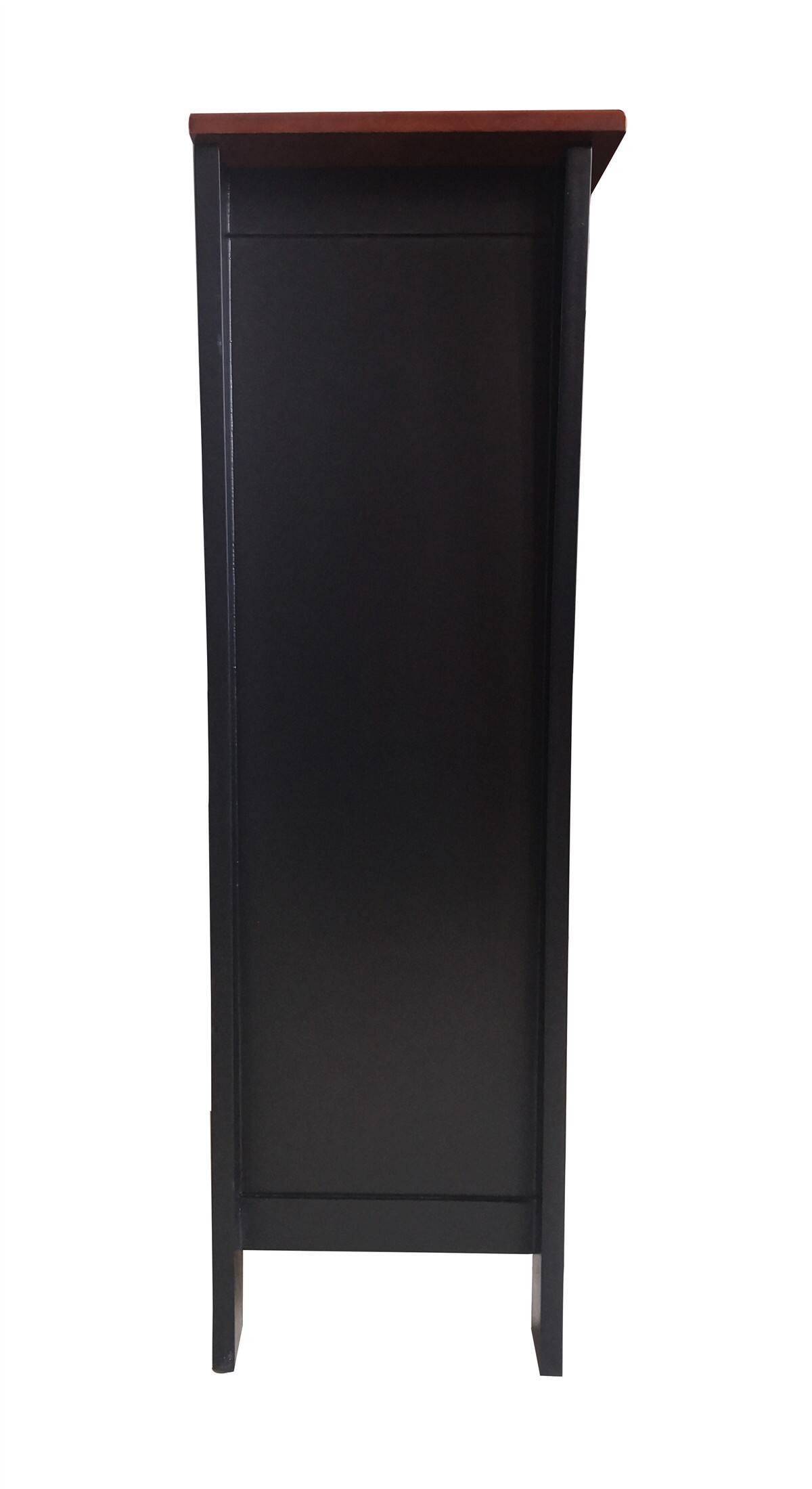 Alt View 4. Kings Brand Furniture - Kings Brand Hiland Bar Cabinet Wine Storage With Glass Holders & Drawer - Black.