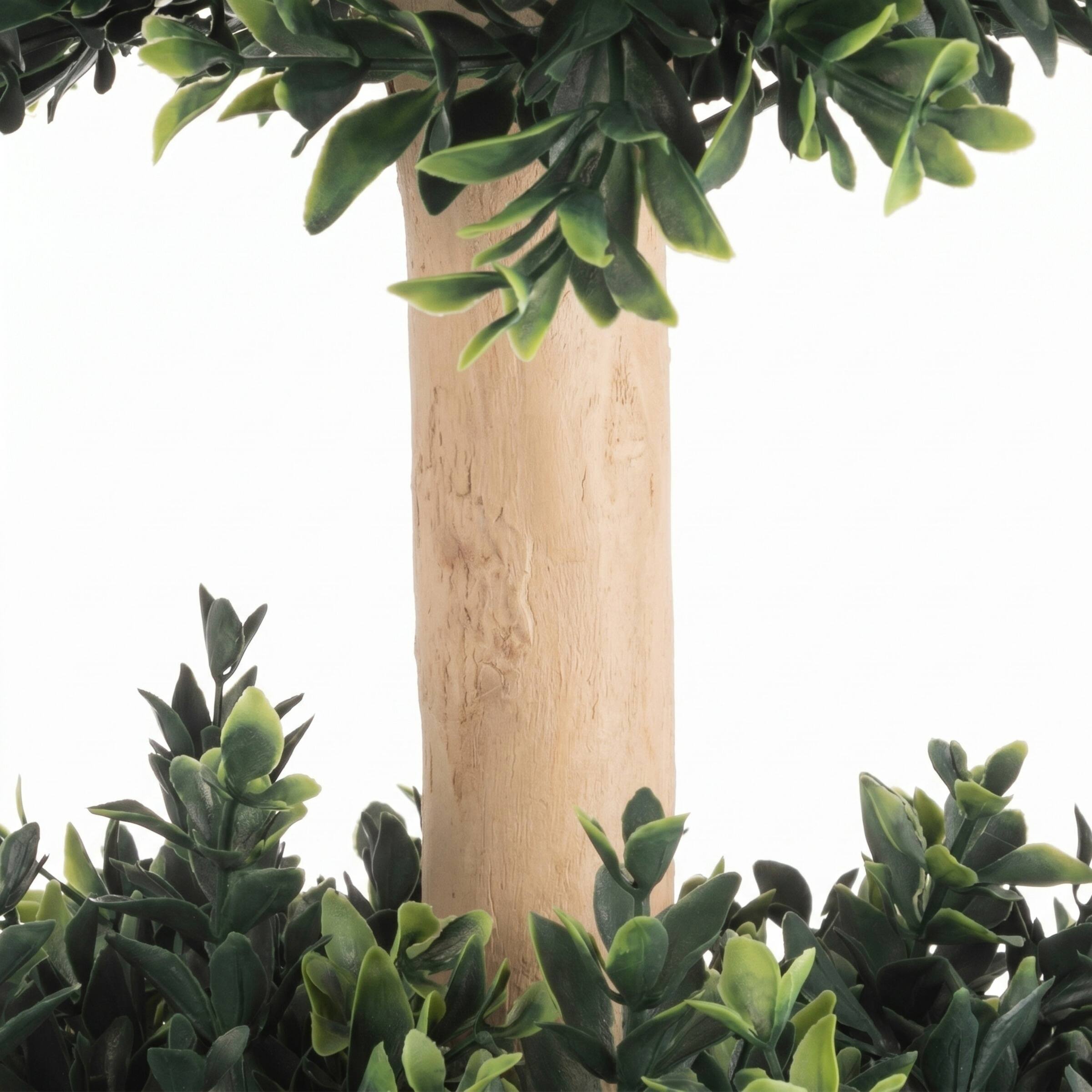 Alt View 8. Pure Garden - 5FT Hedyotis Artificial Tree in Pot - Green, Brown, Black.
