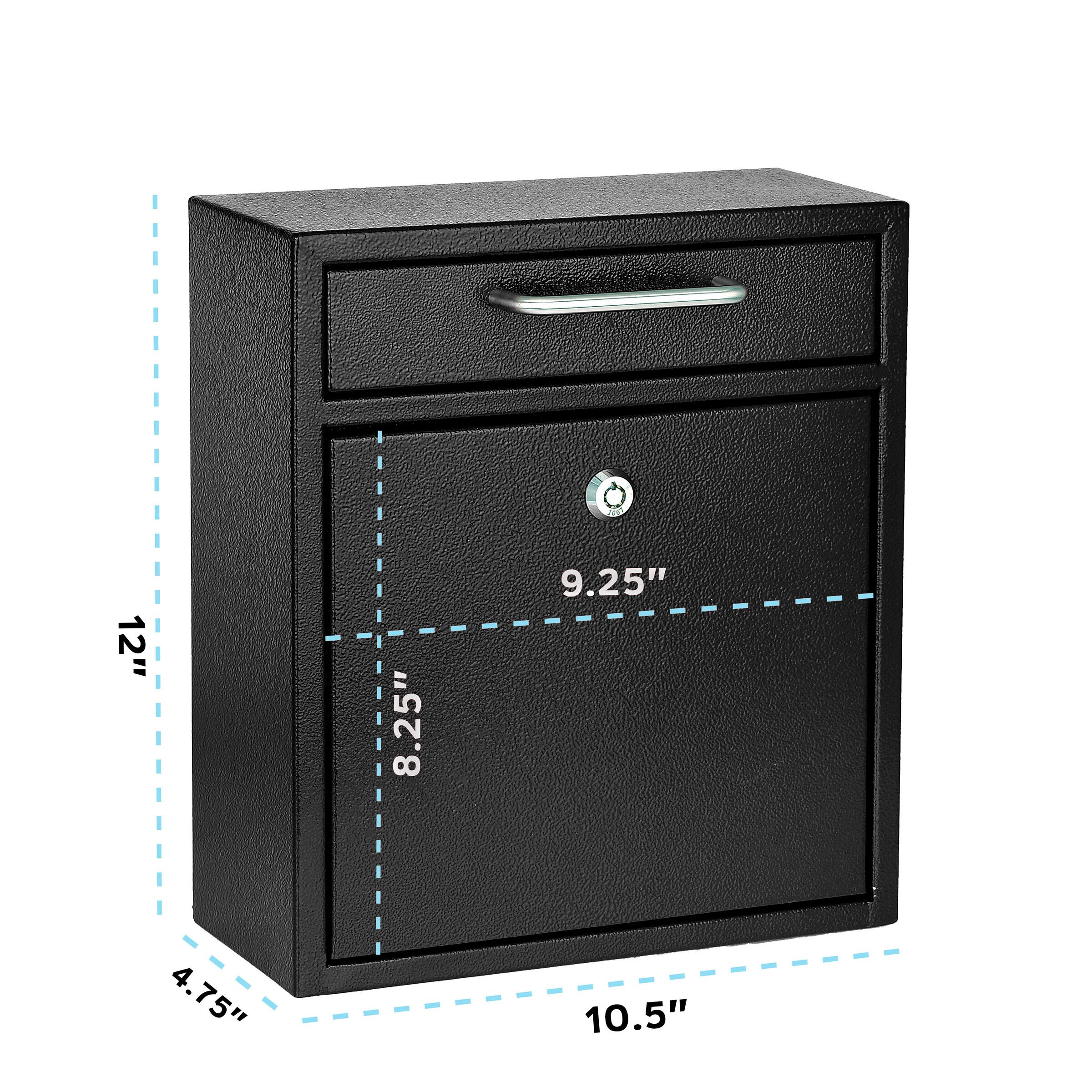 AdirOffice Drop Box Medium Steel Wall Mounted Drop Box Mailbox