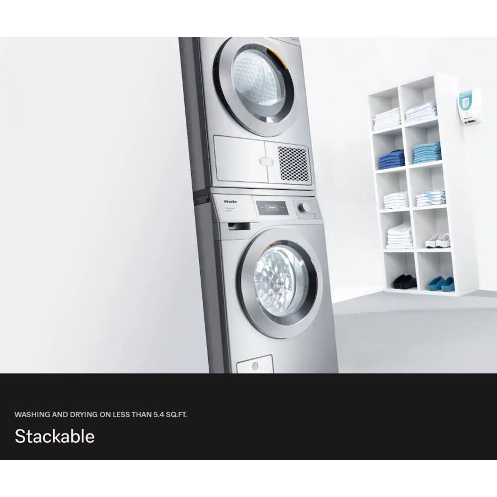 Stackable washing and drying on less than 5.4 sq.ft.