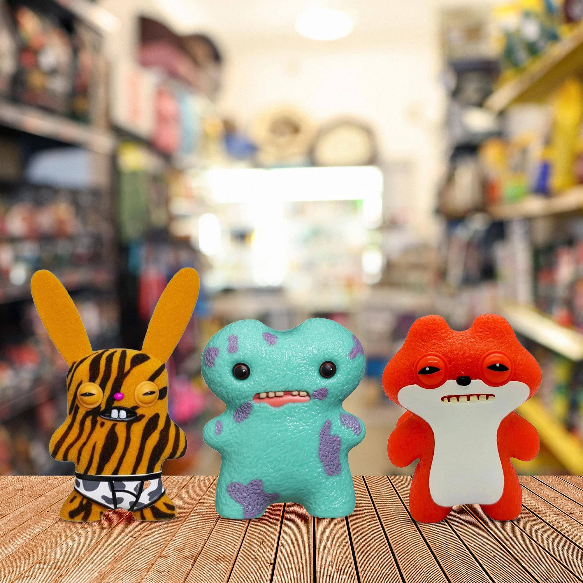ZURU Fuggler 2.5 Inch Figure 3 Pack | Brown/White, Turquoise