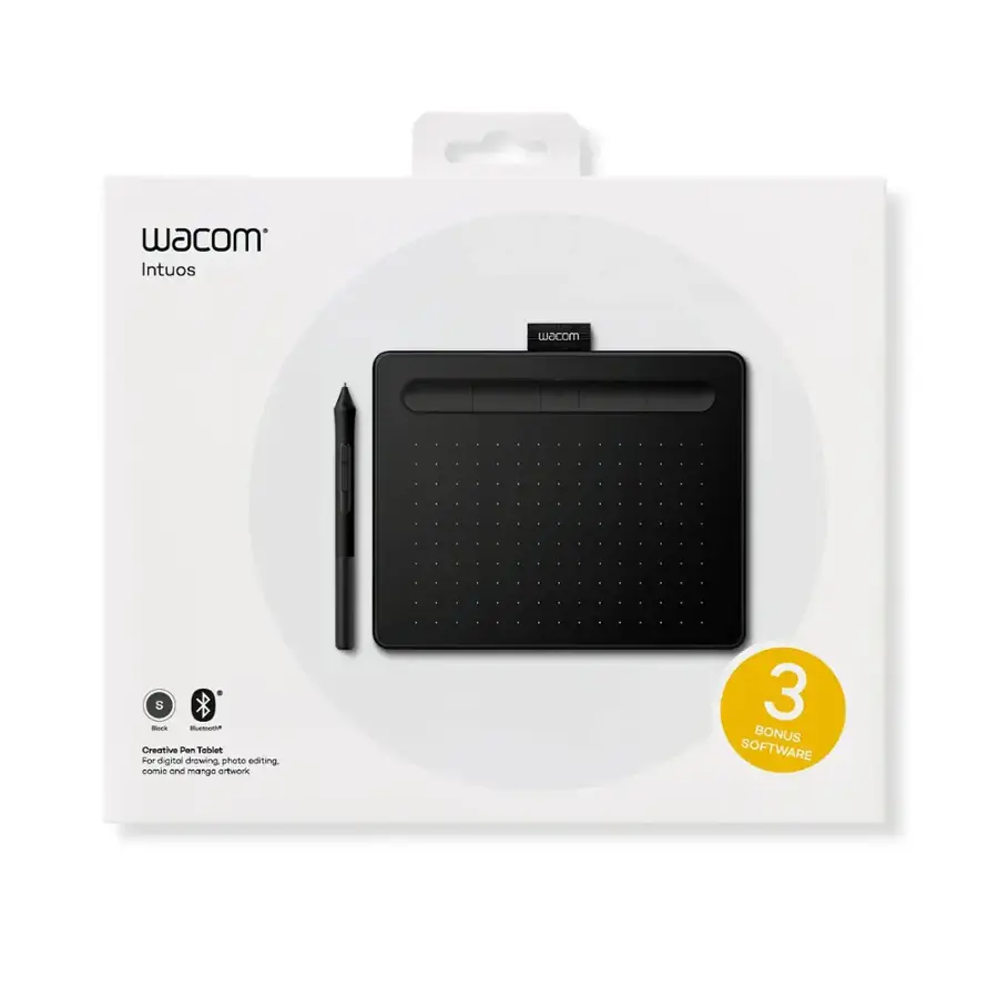 Wacom Intuos Creative Pen Tablet for digital drawing, photo editing, and computer work. Includes 3 bonus software.