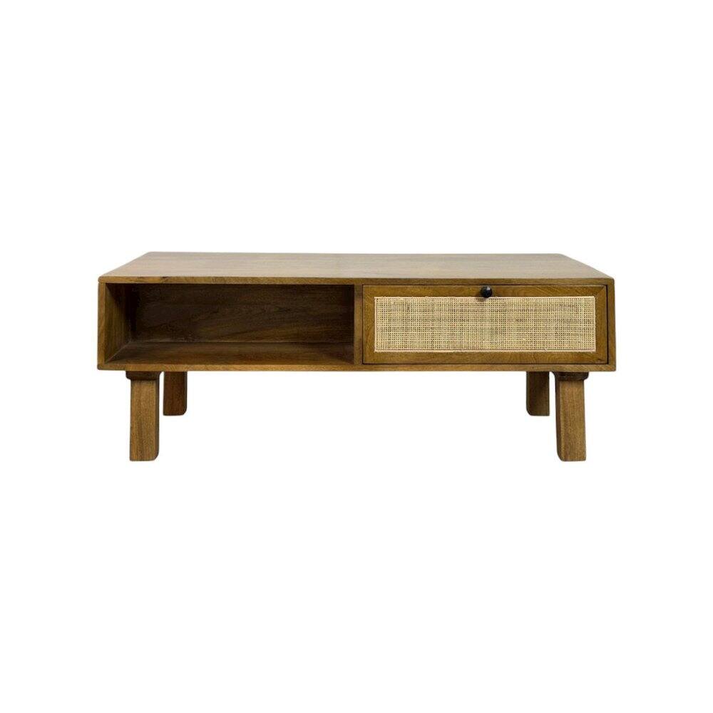 Alt View 1. Carolina Chair & Table - Haven Dual-Compartment Coffee Table - Blonde Acacia - Beige.