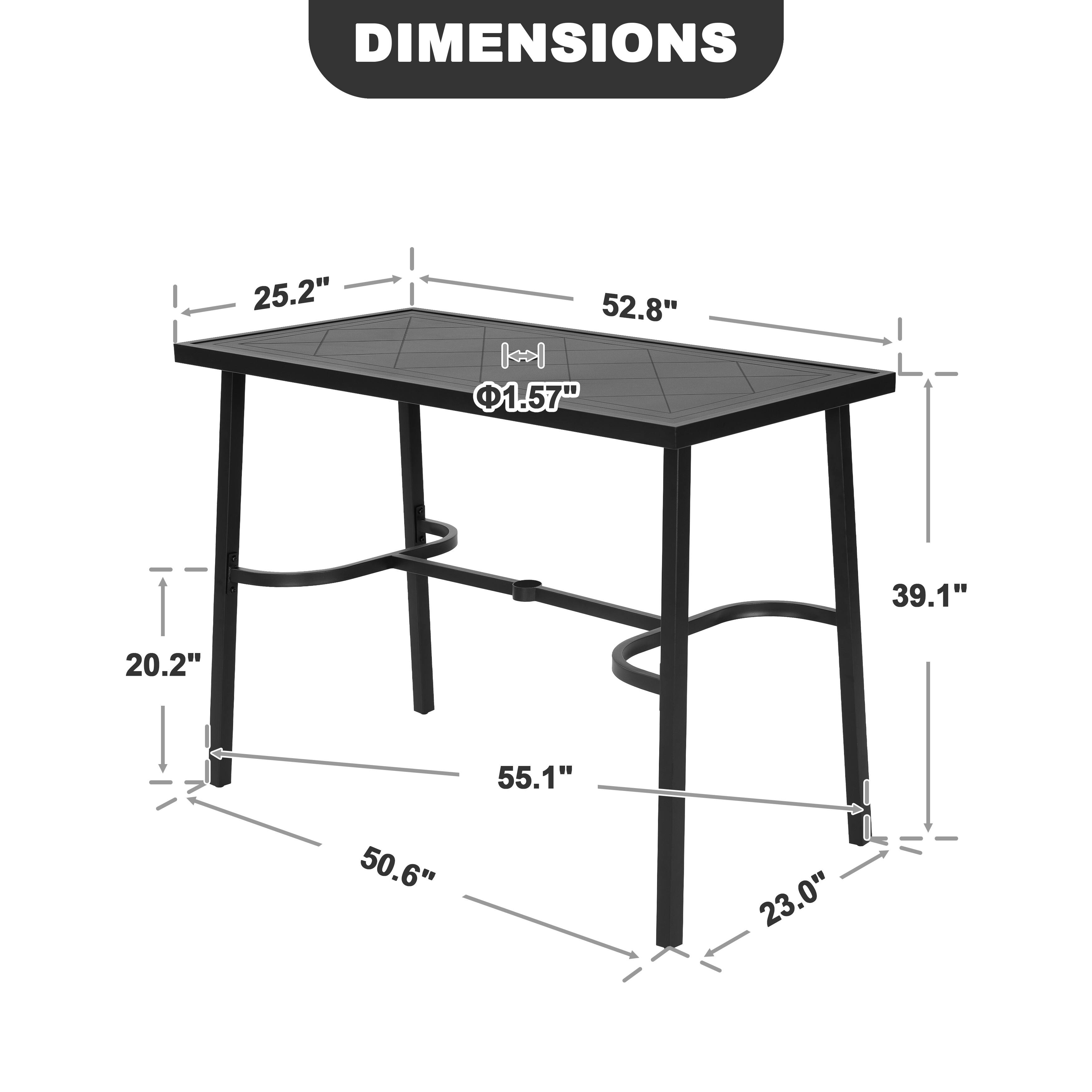 DIMENSIONS
25.2"
52.8"
1.57"
39.1"
20.2"
50.6"
55.1"
23.0"