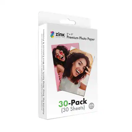 Printers & Cameras Mint and Compatible Touch. Snap with/Compatible Snap, Zip. Compatible Polaroid zink 2"x 2" x 3" ZERO INK Premium Photo Paper 30-Pack USA - adia Sheets) ES (30