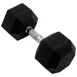 Inspire - Fitness 45 LB Rubber Dumbbell - Black