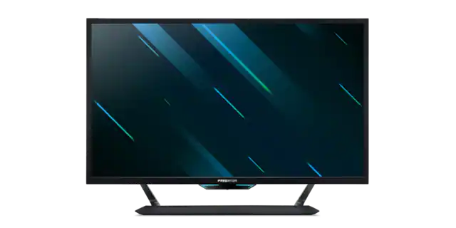 Front. Acer - Predator CG437K SBMIIPUZX 42.5" LCD Monitor 144Hz 4K UHD 3840x2160 1ms VA 1000 Nit HDMI - Black.