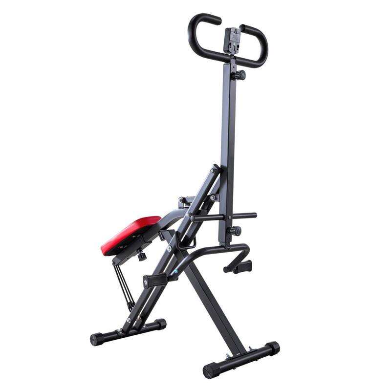 Angle. HTUTWOO - Squat Machine - Deep Squat Rowing Machine, Foldable Glute Trainer with 3 Resistance Bands, Glutes Leg Workout, Black - Black.