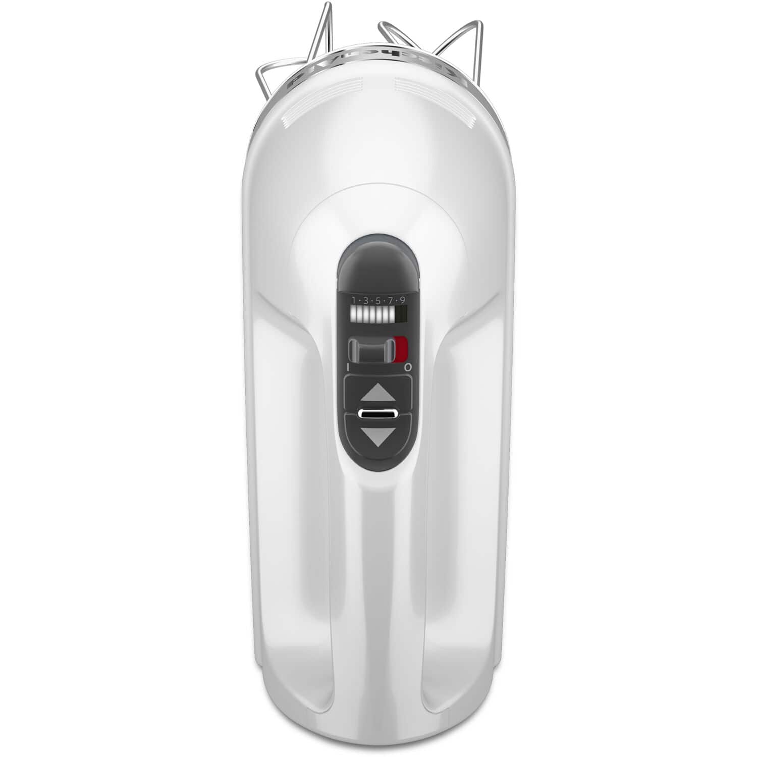 Back. KitchenAid - 9-Speed Hand Mixer with Turbo Beater II Accessories in White - White.