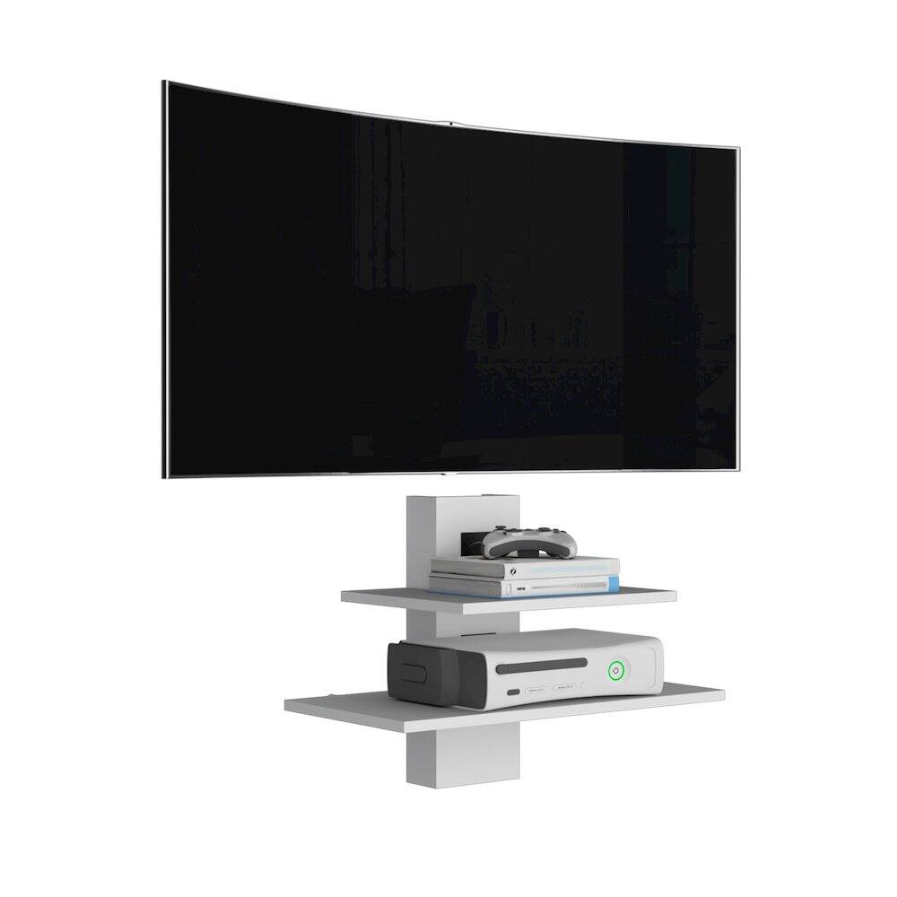 Front. TuHome - Burgos Floating Tv Stand White MDF - White.