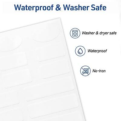 Waterproof & Washer Safe

- Washer & dryer safe
- Waterproof
- No-iron