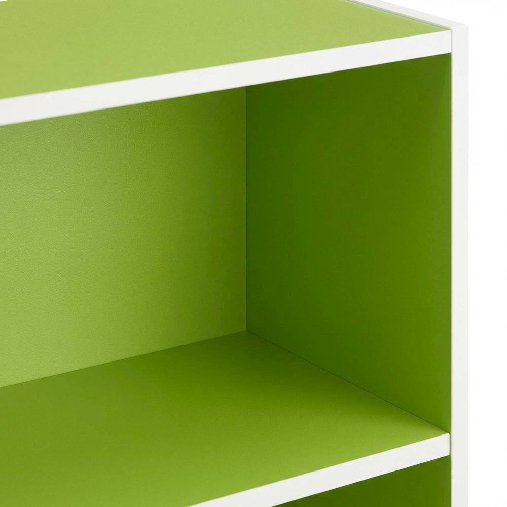 Alt View 1. FurniFact - Reversible Color Open Shelf Bookcase - Brown.