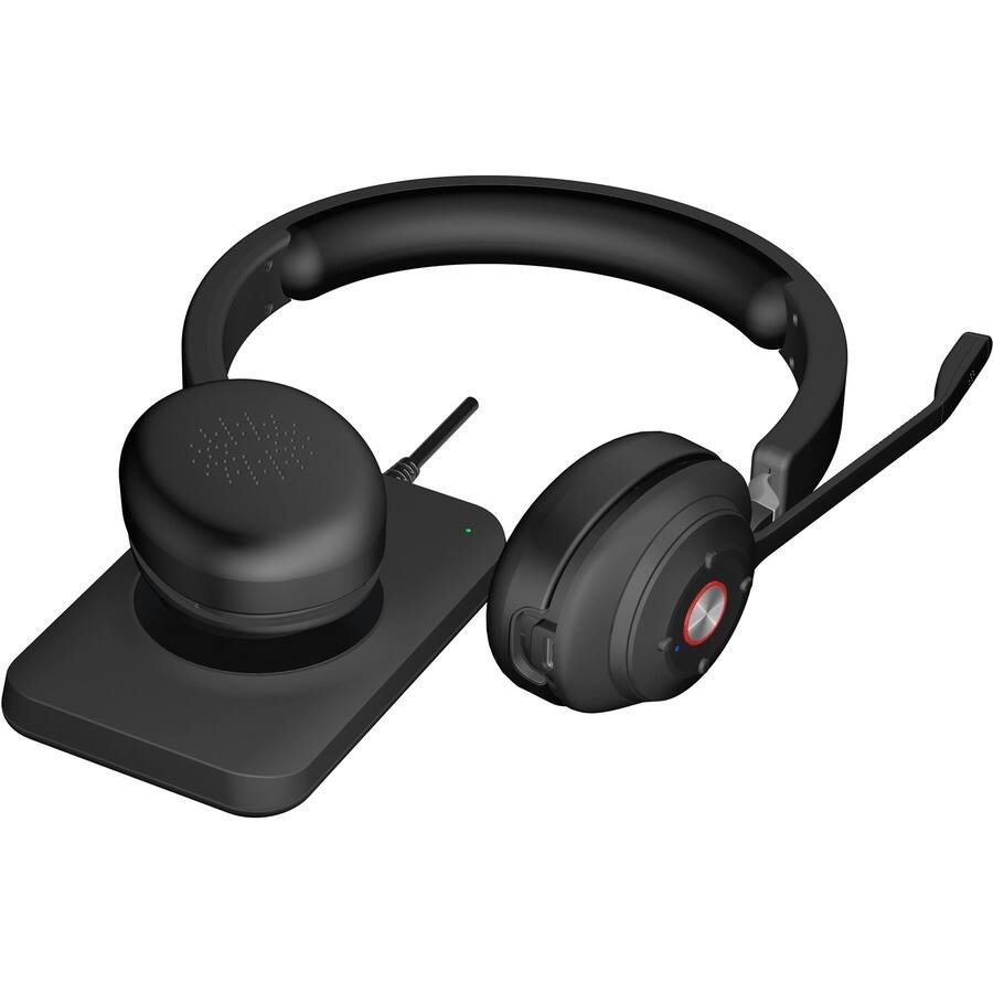 Alt View 2. Cyber Acoustics - Cyber Acoustics Essential Wireless Headset - Stereo - USB Type A - Wireless - Bluetooth - 100 ft - 32 Ohm - 20 Hz to 20 - Black.
