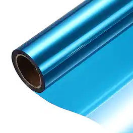 Unique Bargains - PVC Privacy Window Film, One-Way Mirror Reflective Heat Control Static Cling 23.6x9.8ft - Light Blue Silver