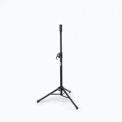 Front. On Stage Stands - On-Stage SSAS7000B Mini Adjustable Speaker Stand (Folding, Portable, PA Loudspeaker Setup, Tripod Base, Nonslip Rubber - Black.