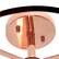 Alt View 13. Lalia Home - 3 Light Semi-flushmount Glass and Metallic Accented - Rose gold.