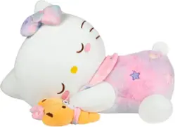 Jazwares - Hello Kitty 18" Plush - Sleeping Pose with Bestie - Front_Zoom