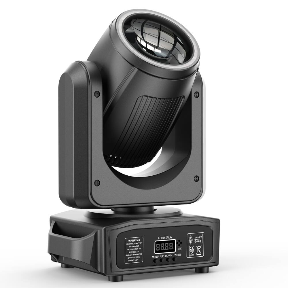 UKing - 150W LED Moving Head | White+RGB Halo | 7C+GOBO Wheel | 18 ...