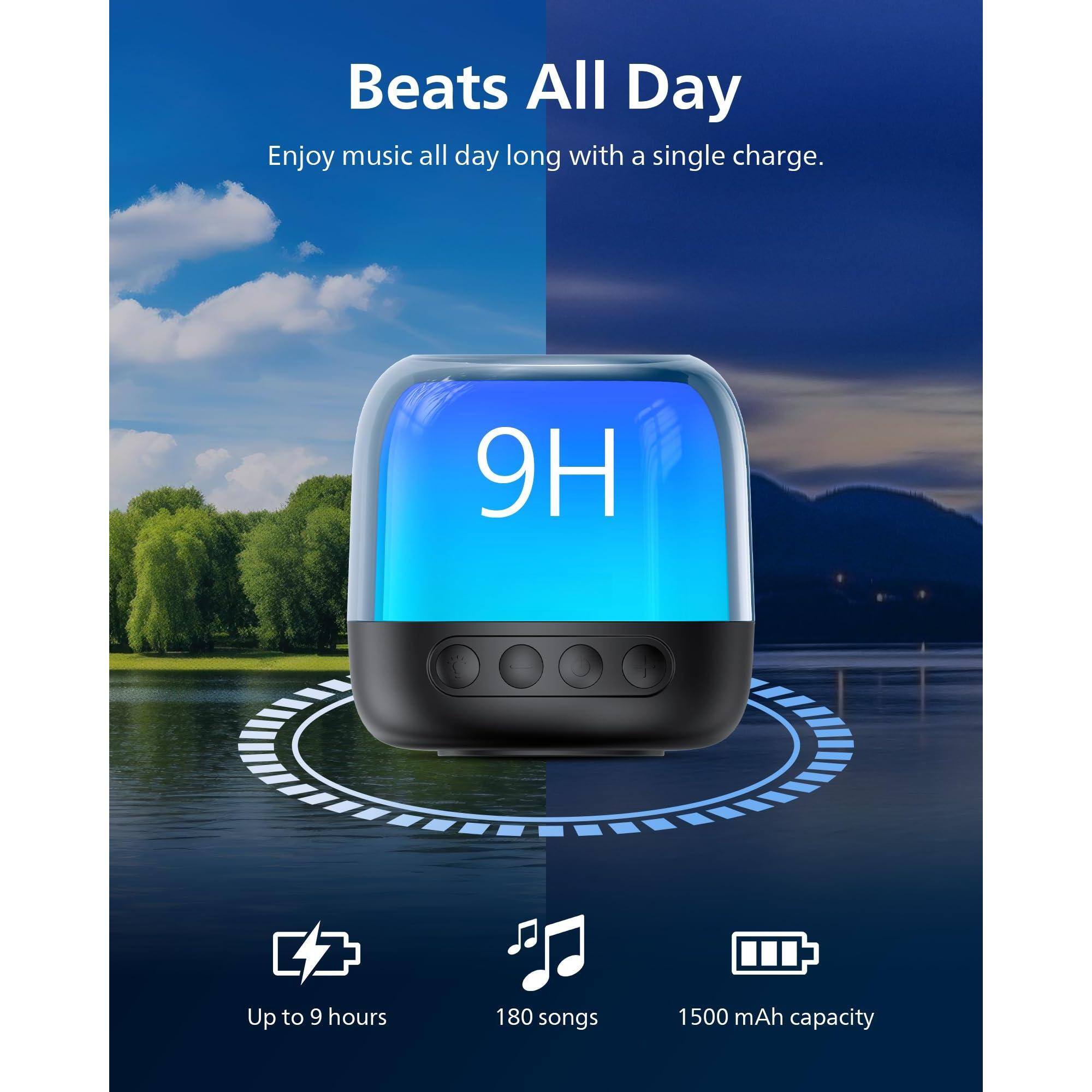 Beats All Day

Enjoy music all day long with a single charge.

9H

Up to 9 hours

180 songs

1500 mAh capacity