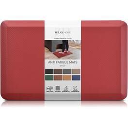 Zulay Kitchen - Zulay Home Large 20 x 32 Inch Anti Fatigue Floor Mat - 3/4 Inch Thick Cushioned Kitchen Mats for Standing - Red