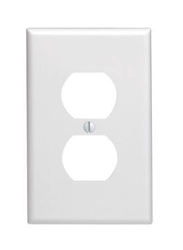 Leviton - 1 gang Thermoset Plastic Duplex Wall Plate 1 pk (Case of 20) - White