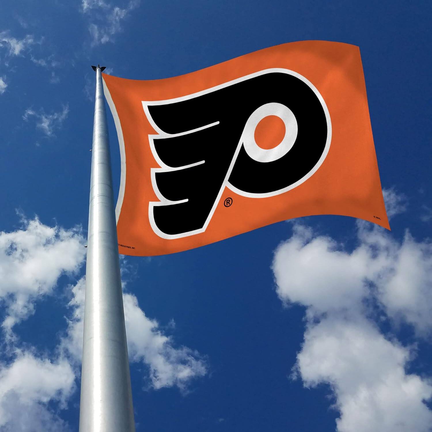 Alt View 4. Rico Industries - Philadelphia Hockey Flyers Indoor / Outdoor 3x5 Banner Flag - Multi.