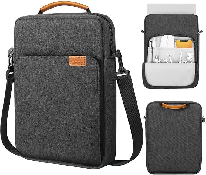 Front. Vulpecula Spade - Laptop Sleeve Bag Fits MacBook Pro M3/M2 14" 2023, MacBook Pro 13" M2, Air 13.6 M3/M2 - Black & Gray.