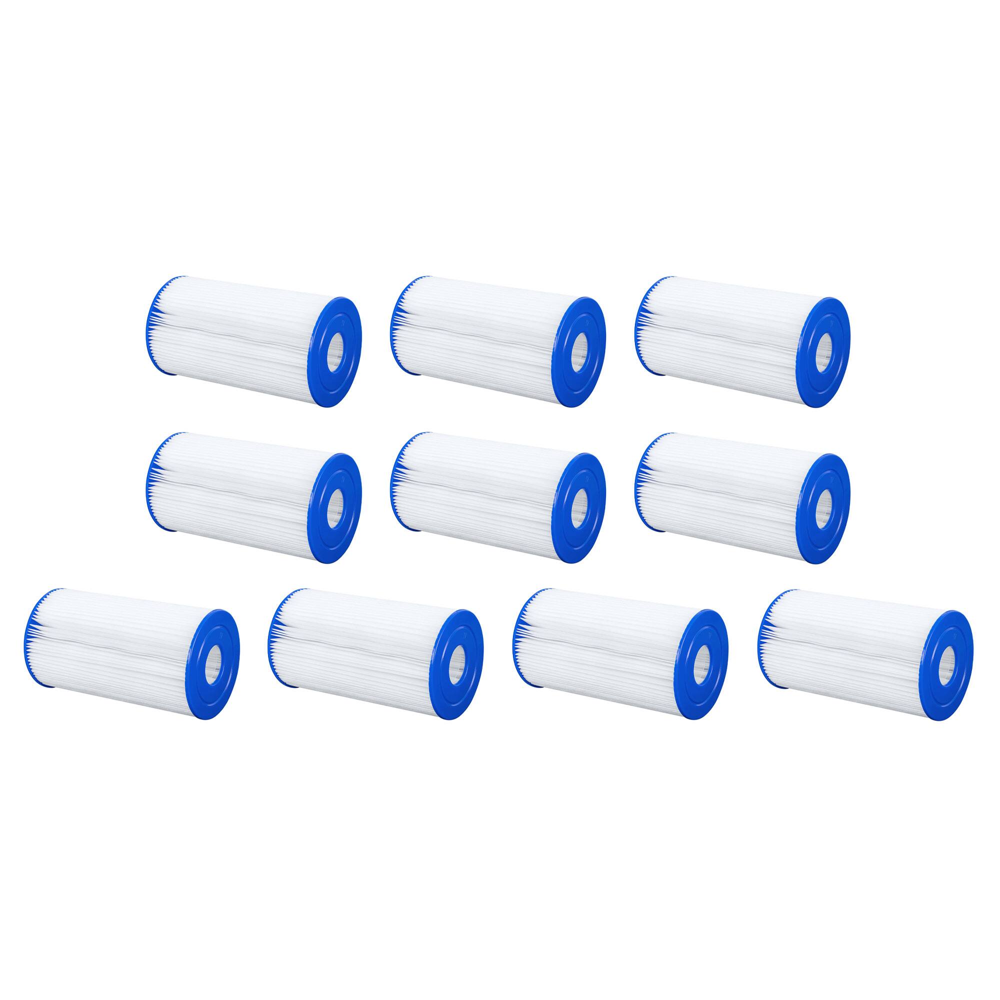 Front. Bestway - Bestway Flowclear Type IV & B Pool Filter Pump Replacement Cartridge (10 Pack).