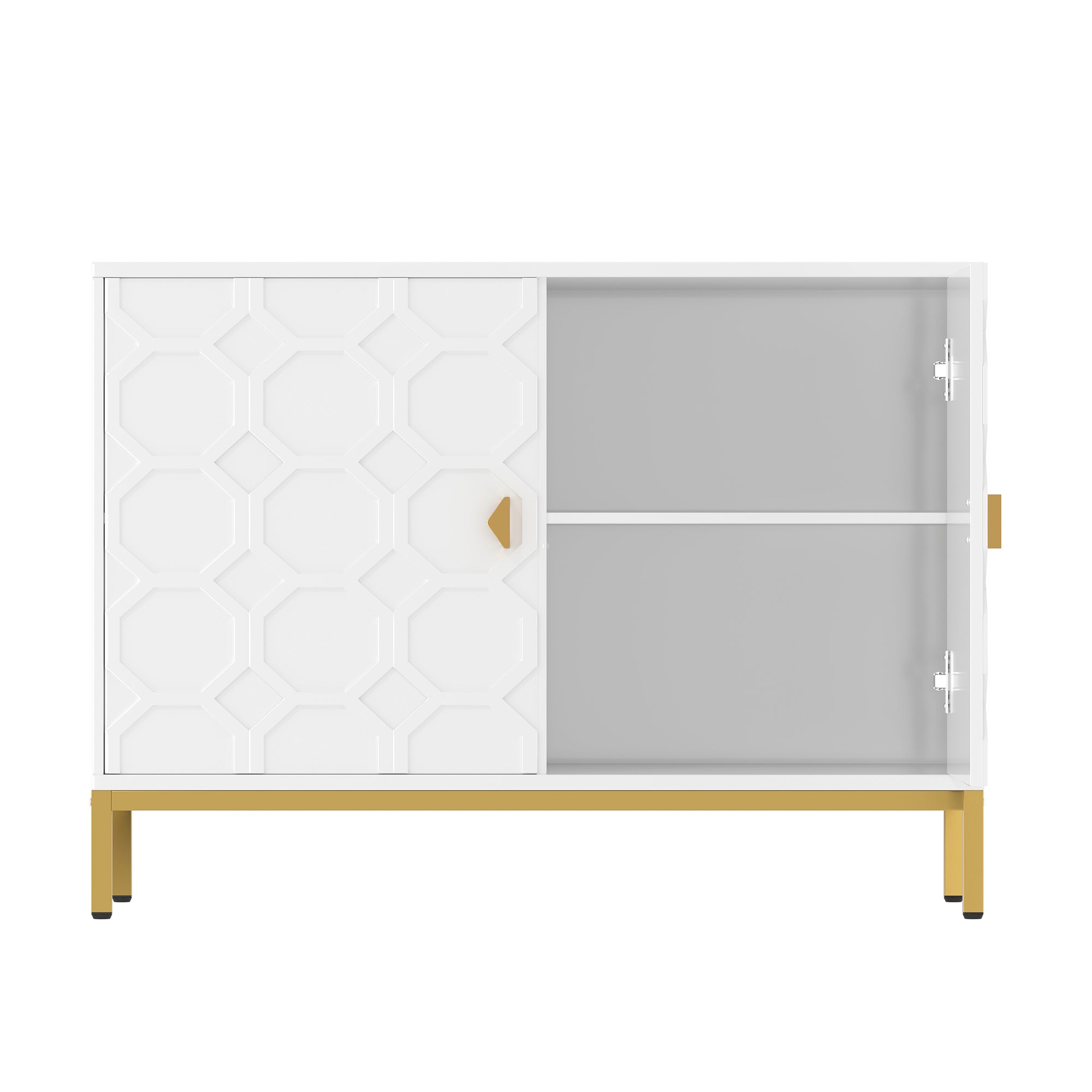 Alt View 9. Boyel Living - Freestanding Storage Cabinet 2-Door Accent Cabinet - White.