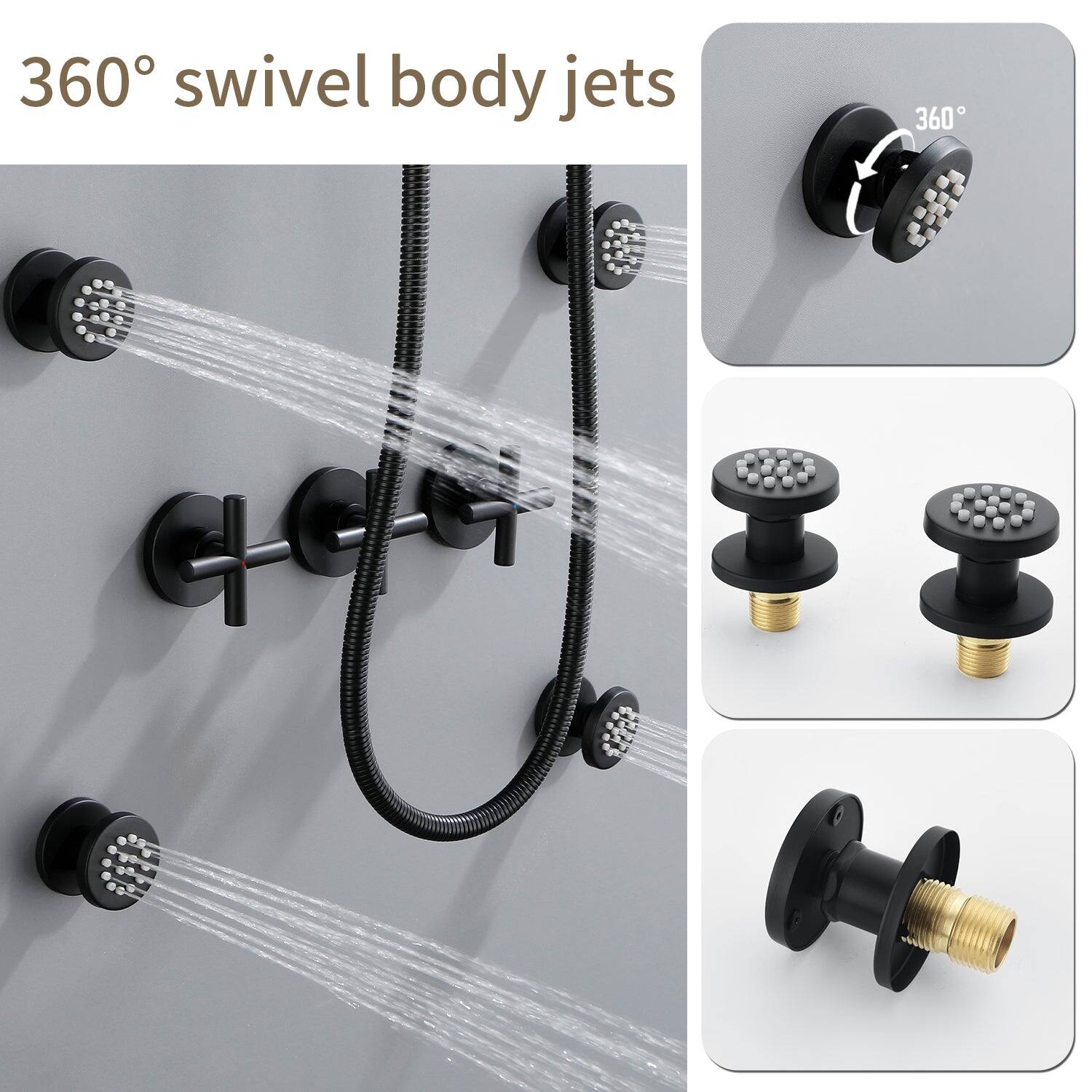 360° swivel body jets