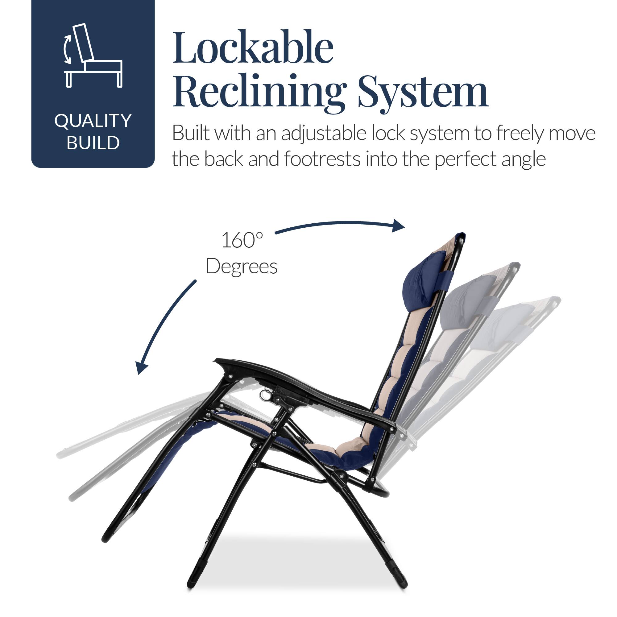 Lockable Reclining System

QUALITY BUILD

Built with an adjustable lock system to freely move the back and footrests into the perfect angle

160 Degrees