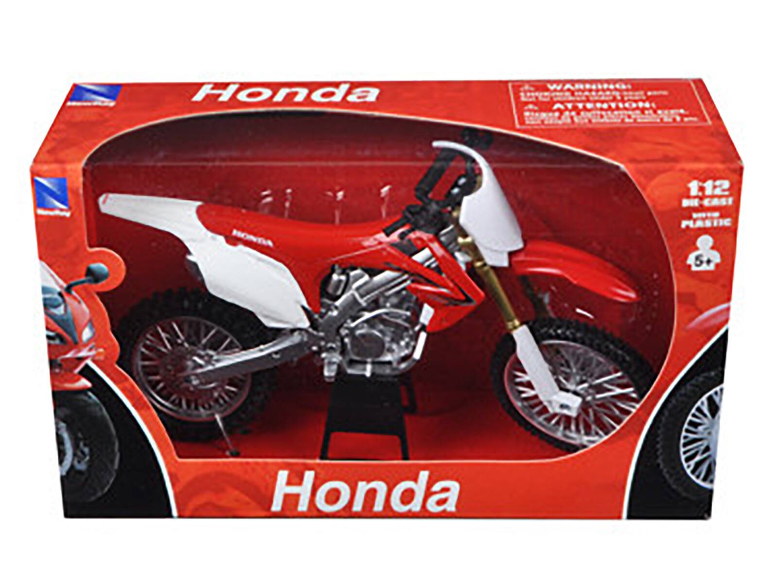 Honda  
WARNING ATTENTION  
1:12 DIE CAST PLASTIC  
5+