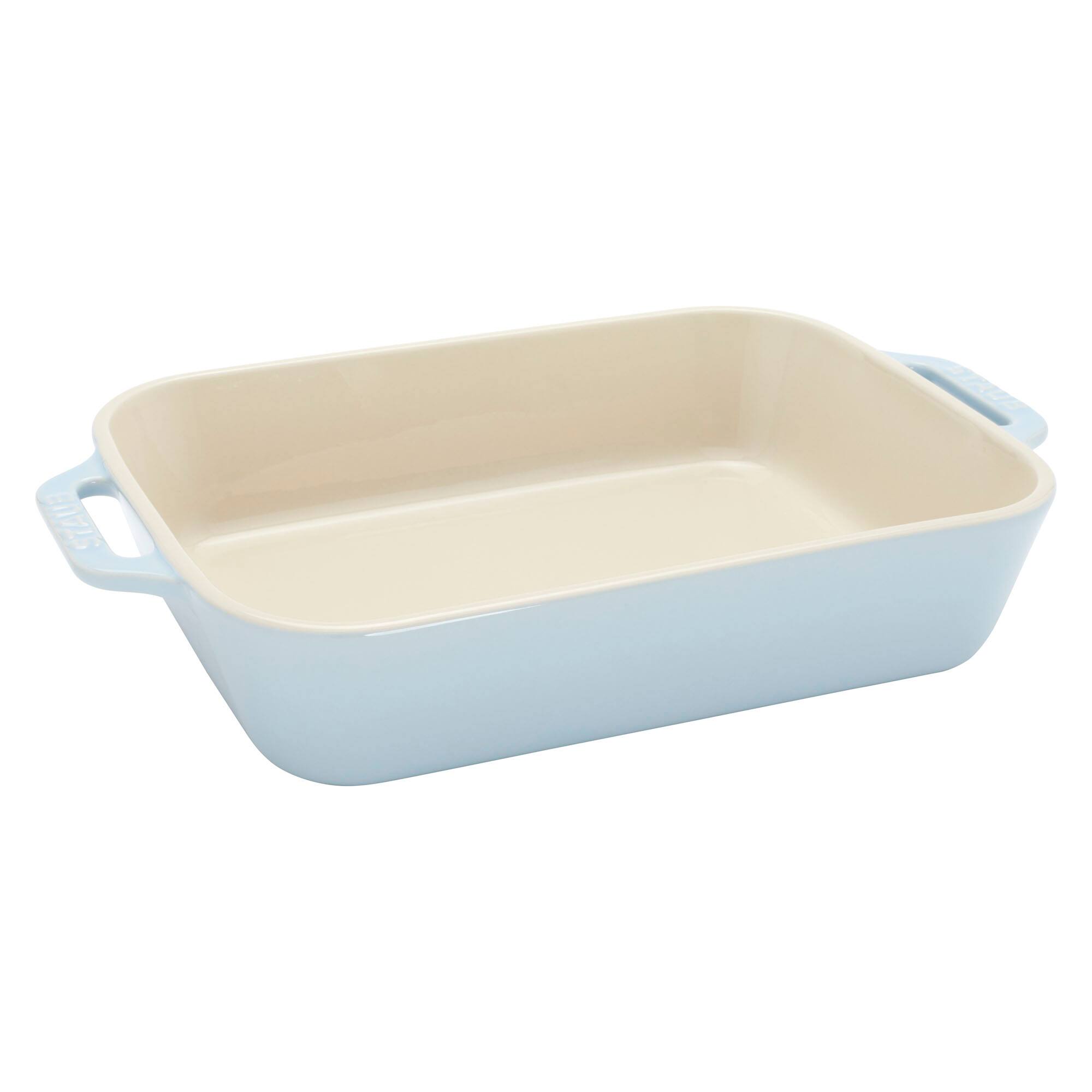 Alt View 1. Staub - Staub Ceramic 3-pc Rectangular Baking Dish Set - Macaron Pastel Blue - Blue.