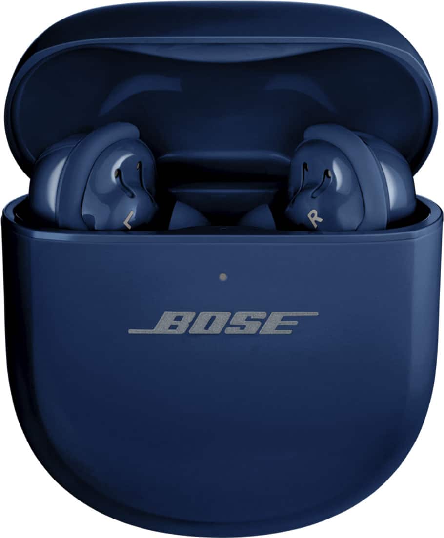 Angle. Bose - QuietComfort Ultra True Wireless Noise Cancelling In-Ear Earbuds - Lunar Blue.