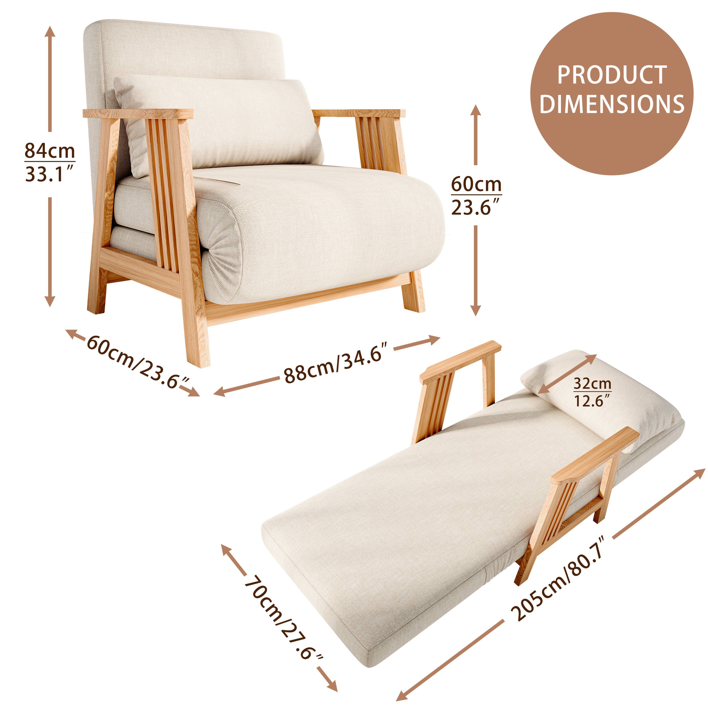 PRODUCT DIMENSIONS

- Height: 84cm / 33.1"
- Width: 60cm / 23.6"
- Depth: 60cm / 23.6"
- Armrest Height: 88cm / 34.6"
- Armrest Width: 32cm / 12.6"
- Seat Height: 70cm / 27.6"
- Seat Depth: 205cm / 80.7"