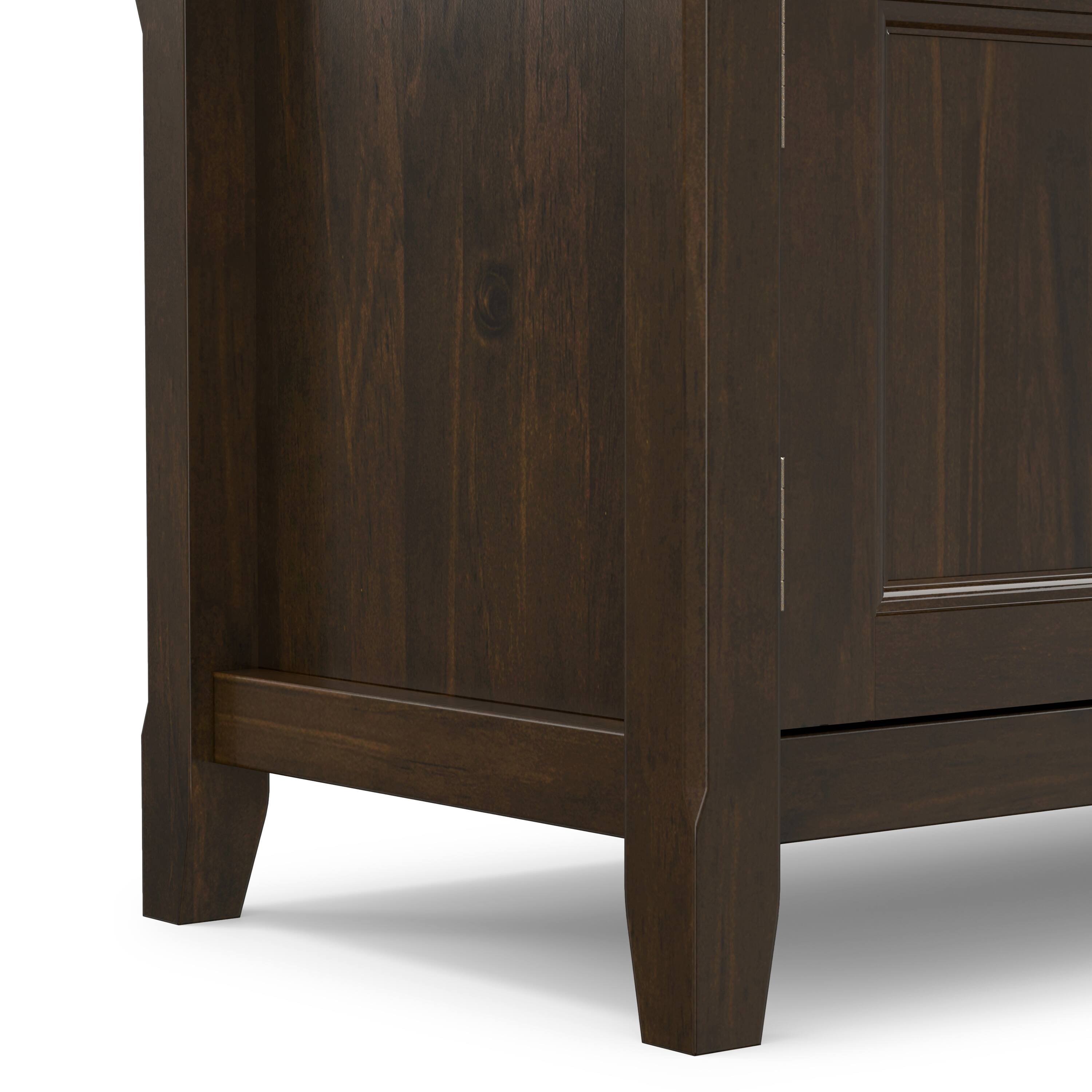 Alt View 4. Simpli Home - Simpli Home Burlington SOLID WOOD 72 inch Wide Transitional TV Media Stand - Mahogany Brown.