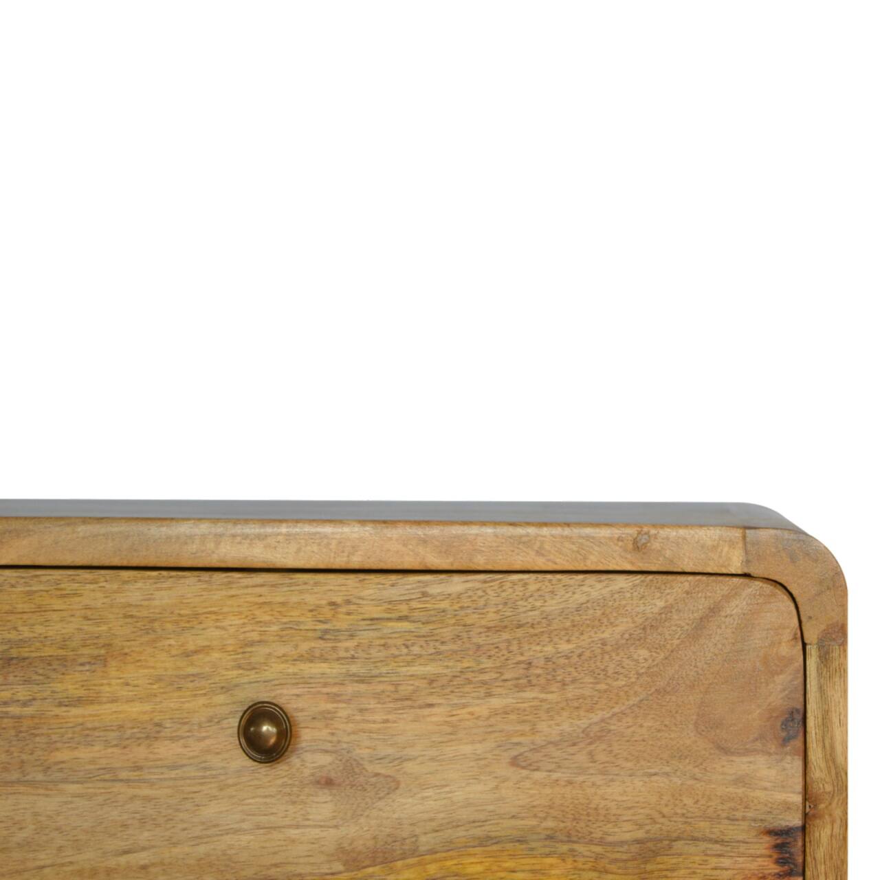 Back. Artisan Furniture - Artisan Furniture Solid Wood Oak-ish 2 Drawer Floating Nightstand, Brown - Oak.