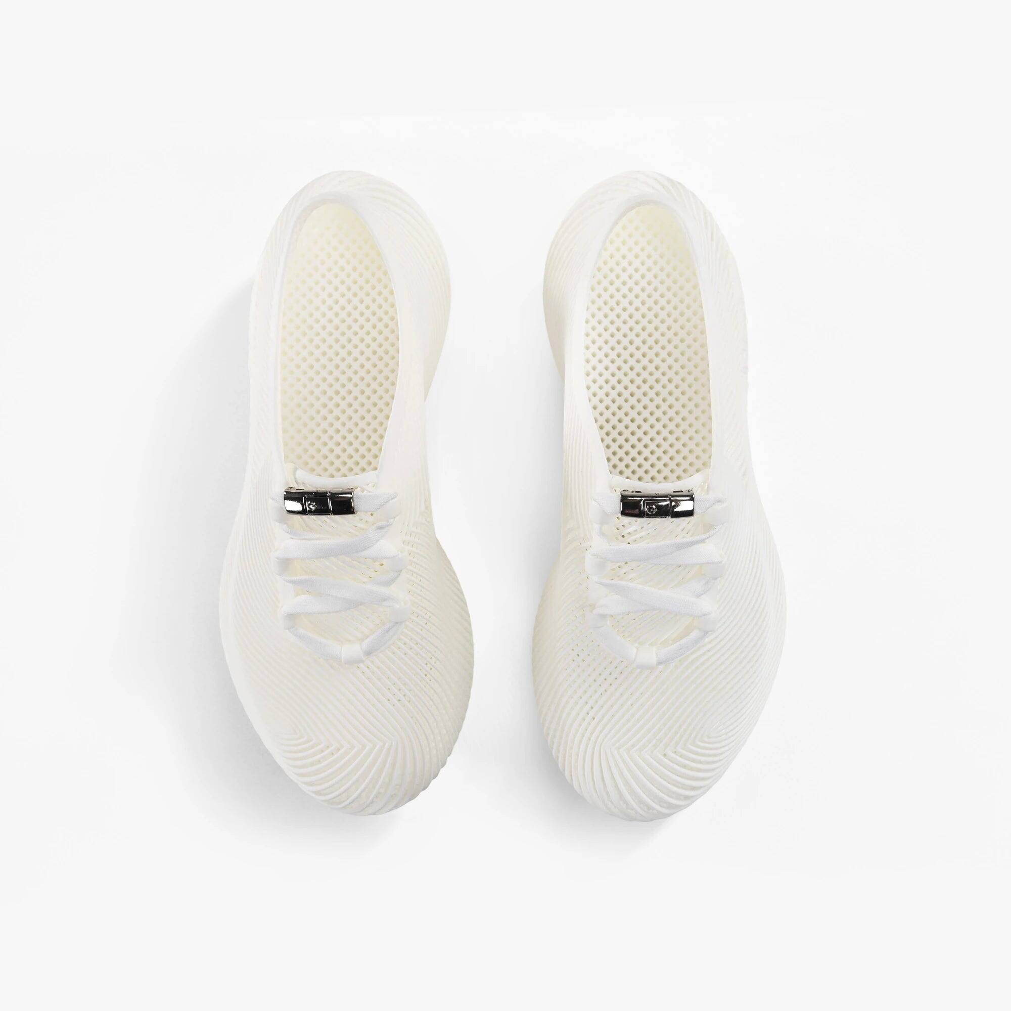 Alt View 1. Nexbie - Aeroraise 3D Printed Sneakers - White.