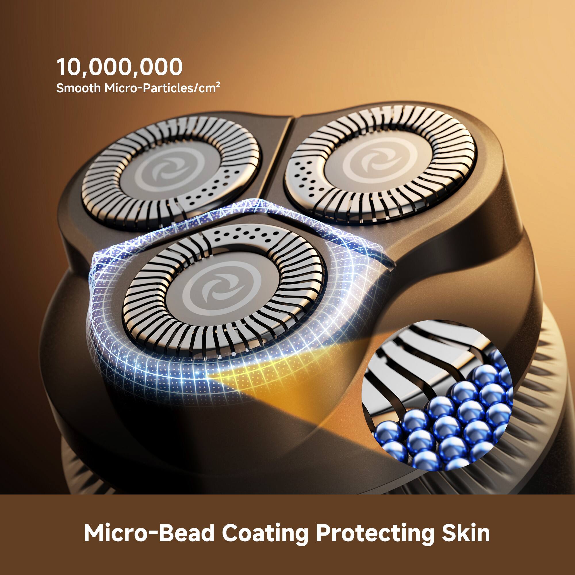 10,000,000 Smooth Micro-Particles/cm²  
Micro-Bead Coating Protecting Skin